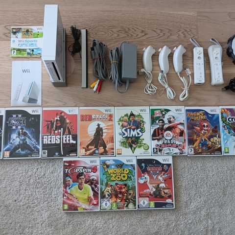 Nintendo Wii med 11 spill