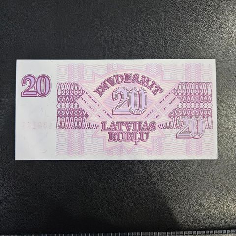 Latvijas 20 rublu 1992 usirkulert