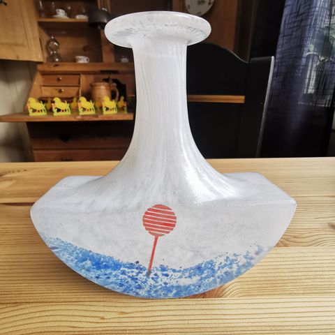 Kjell Engman July vase for Kosta Boda