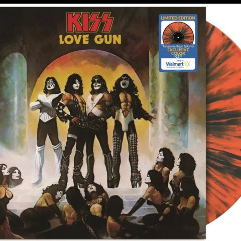 Kiss Love Gun  exlusive tangering/ agua splatter. Walmart