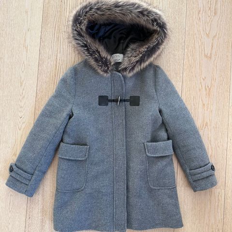 Str. 164 / Som ny Zara ZIP COAT - Kort kåpe - frakk 50% lana wool / ca.11-14 år
