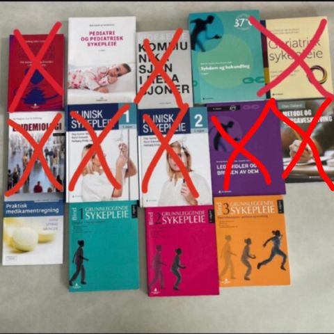 Pensum bøker til Sykepleie(oppdaterte priser)