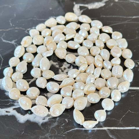 Mabe kultur Perle fra Phuket i silketråd halskjede 90 cm. lang