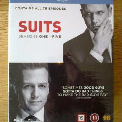 Suits sesong 1-5 på Blu-ray, ny/forseglet