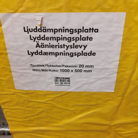 NY PRIS  for 5 stk lyd dempingsmatter