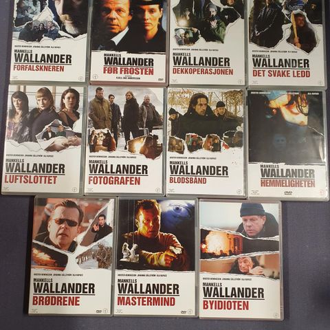 11 stk dvd med Wallander