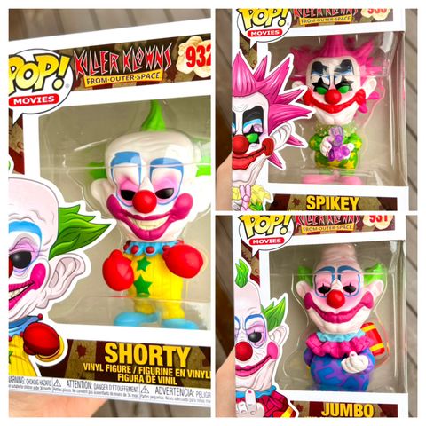 Funko Pop! Killer Klowns from Outer Space Wave 1 Set (Jumbo, Shorty & Spikey)