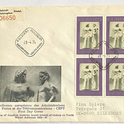 Finland 1974 Europamerke 4-blokk  FDC AFA 756