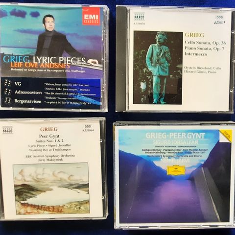 SAMLING MED GRIEG MUSIKK PÅ CD