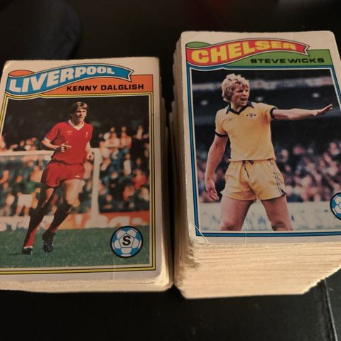 Topps 1978 Engelske fotballkort komplett sett 396 kort selges samlet!