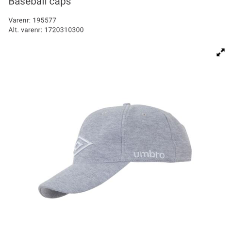 Helt ny flott kul og behagelig myk Umbro cap one size