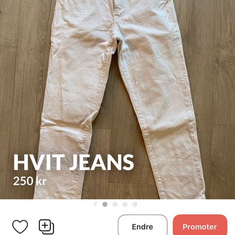 Hvit jeans fra Zara