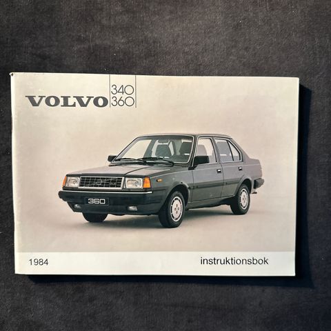 Volvo 340 360 Instruksjonsbok 1984