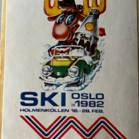 3 klistremerker fra Holmenkollen Ski. 1982. Vintage. Oslo ski VM