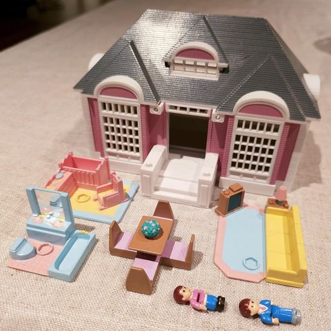 Polly Pocket hus med tilbehør - My Pretty Dollhouse 1994