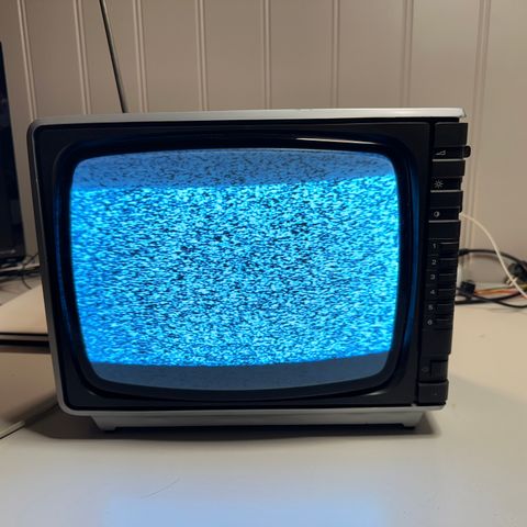 Philips svart/hvitt reise TV fra 70-tallet - "Philetta" - Vintage