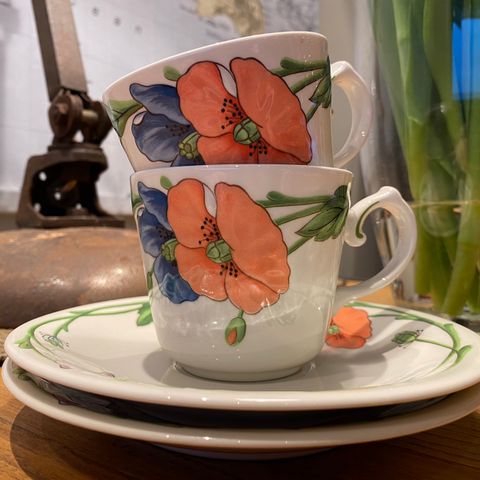 AMAPOLA fra Villeroy & Boch, 2 stk. kaffekopp m/skål.