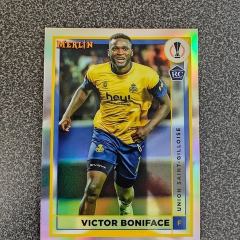 142 Victor Boniface RC - Refractor - 2022-23 Topps Merlin Chrome