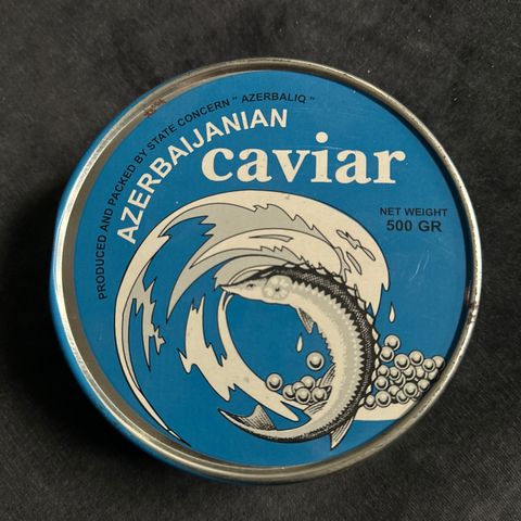 Caviar boks metall reklame