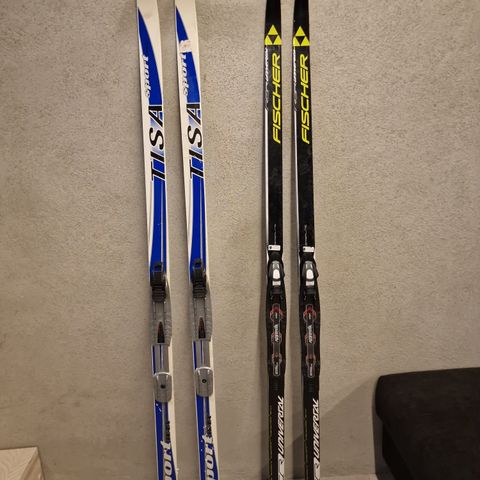 Fischer langrennsski 147 cm og SA Sport langrennski 150 cm smøreski