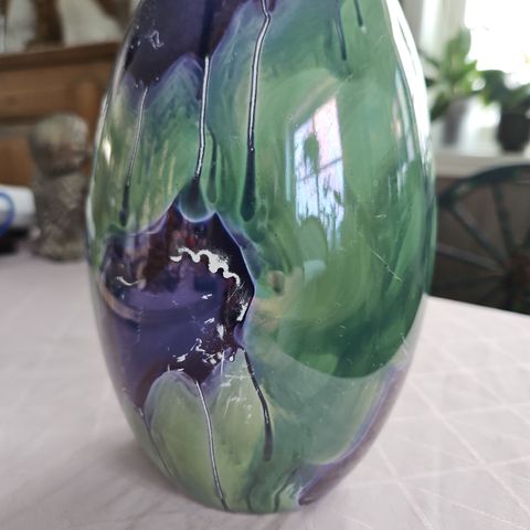 Flott håndmalt vase