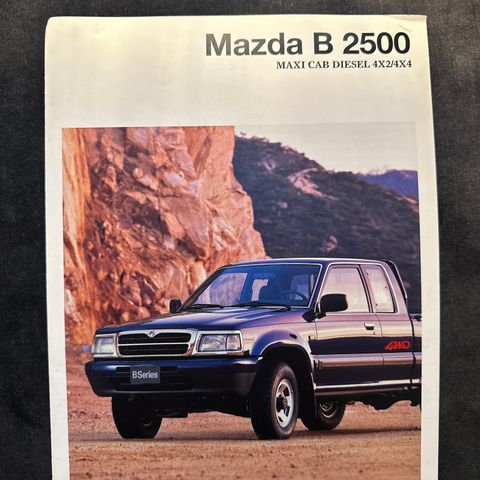 Mazda B 2500 brosjyre maxi cab diesel 4 2 og 4 4