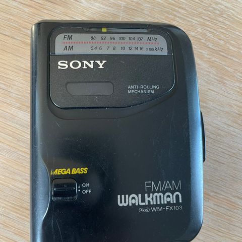 Sony Walkman kassettspiller FM-AM Radio