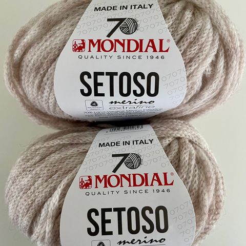 🧶 2 garnnøster Setoso fra Mondial