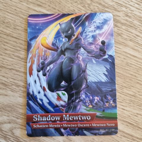 Shadow Mewtwo amiibo kort