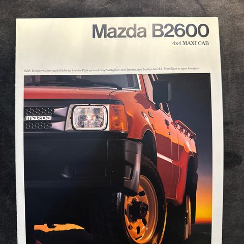 MAZDA B2600 4 4 Maxi Cab Brosjyre