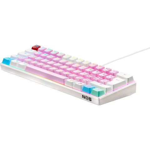 Nesten nytt NOS C-450 Mini PRO RGB gamingtastatur selges