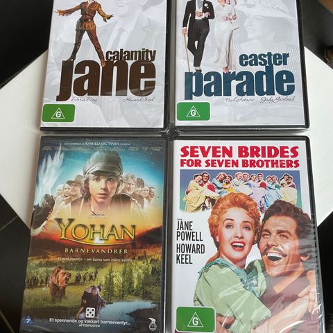 «Calamity Janne», «Easter Parade», «Seven brides for seven brothers»