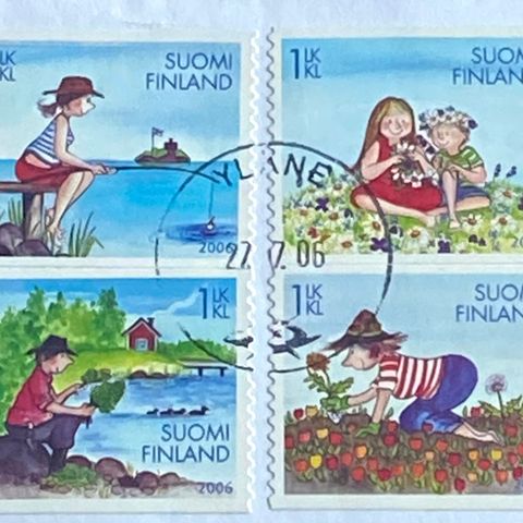 Finland 2006 Sommerferie AFA 1797-1800 Stemplet på klipp