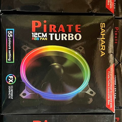 3stk Sahara Gaming 12 cm Pirate Turbo true RGB fan.