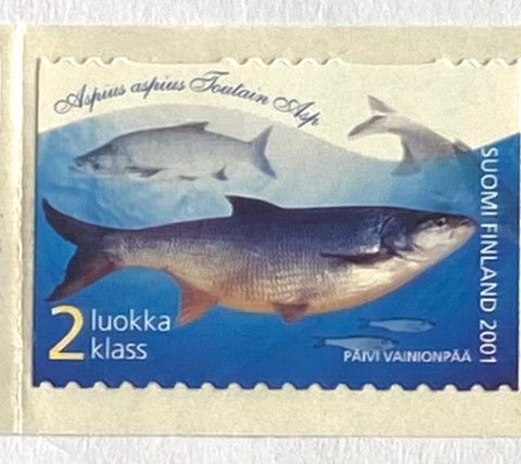 Finland 2001 Fisk Tre merker på selvklebende papir AFA 1571-1572 Postfrisk