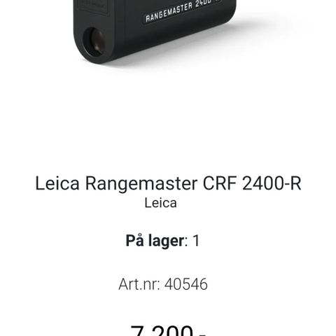 Leica avstandsmåler selges