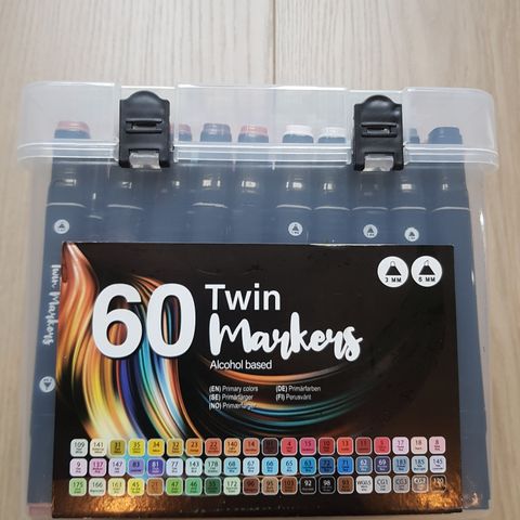 60 stk. Twin Markers tusjer