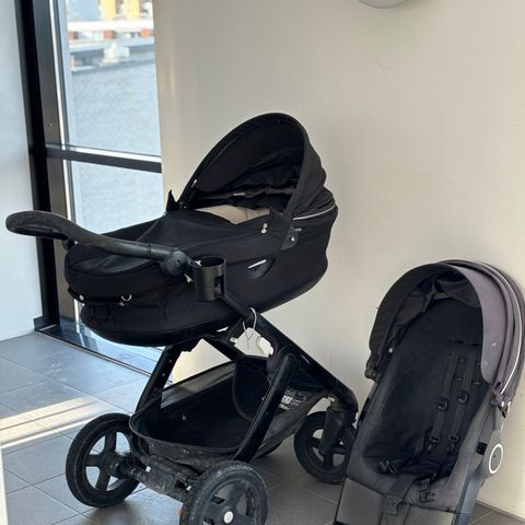 Stokke Trailz inkl sittedel/liggedel/vognpose vår/vinter+ kaffeholder 3000 kr