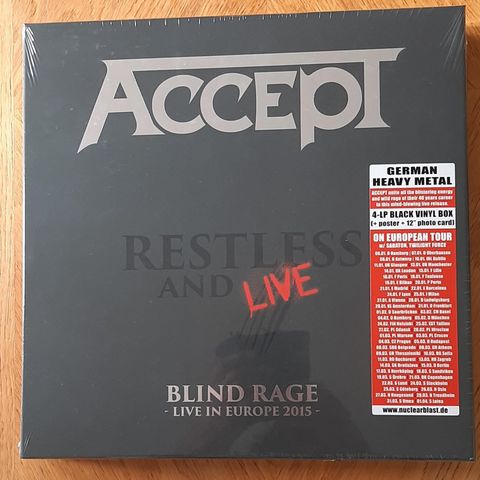 Accept,restless and live, vinyl box.