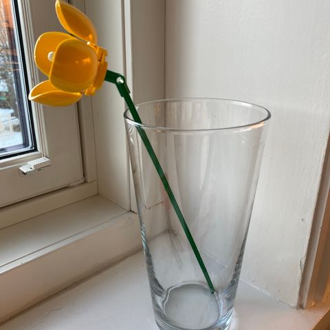 tulipanvase stor klart glass