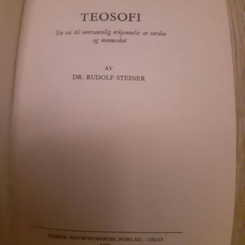 Teosofi. Rudolf Steiner