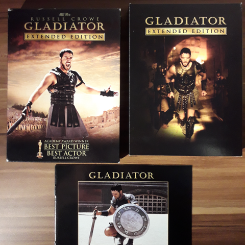 "Gladiator" (2000) Extended Edition 3 DVD disker