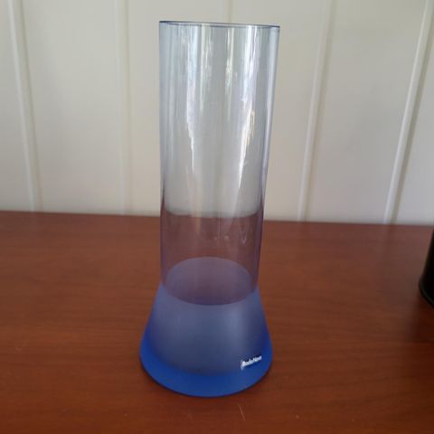 Blå glass vase