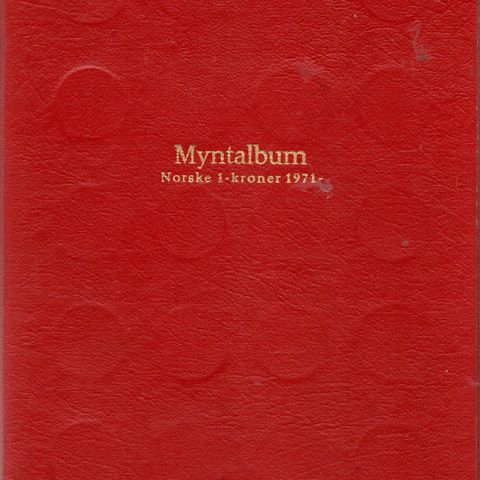 Myntalbum - Norske 1-Kroner 1971 -