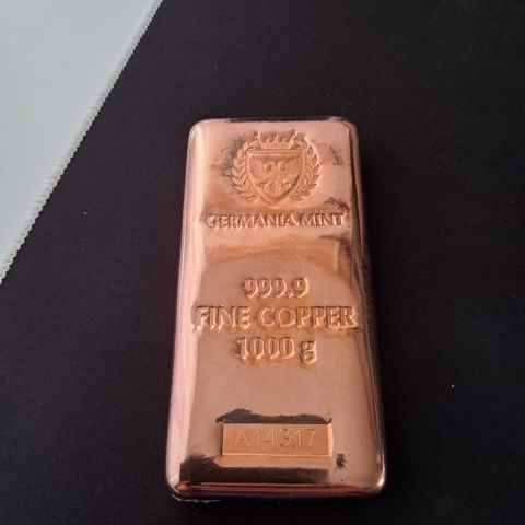 Germania Mint Fine Kobber bar 1000g 1kg