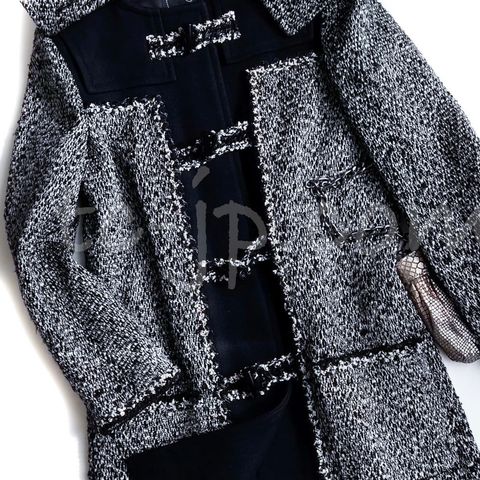 Chanel 2011 black/grey duffle coat