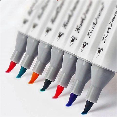 Touchcolor Markers - 204 stk tusjer av høy kvalitet - Pensel/Bred tupp