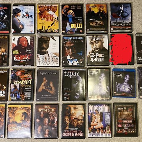 Tupac Shakur (2Pac) DVD samling