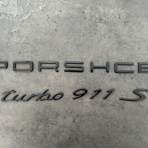 PORSCHE 911 Turbo S logo (originalt emblem