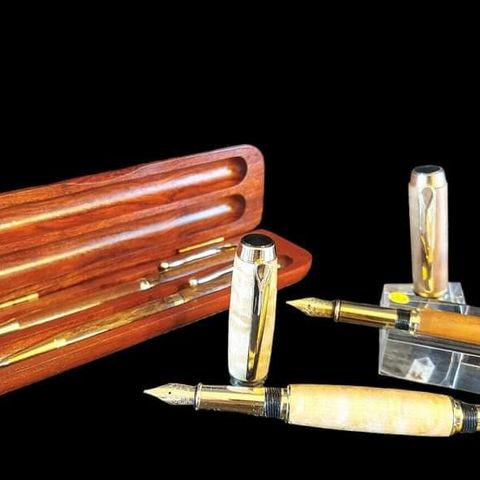 HandCrafted Fountain Pens & Pen and Pencils sets in Exotic Woods